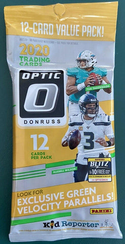 2020 Panini Donruss Optic Football Value Pack (Green Velocity Parallels)