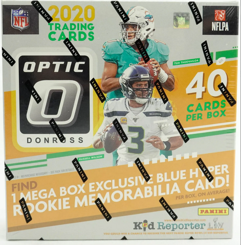 2020 Panini Donruss Optic Football Mega Box (Blue Hyper Parallels) (Walmart)