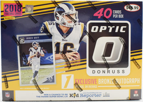 2018 Panini Donruss Optic Football 40ct Collectors Box