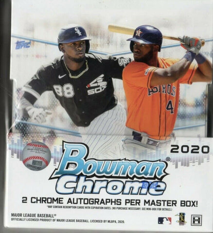 2020 Bowman Chrome Baseball Factory Sealed Hobby Box.